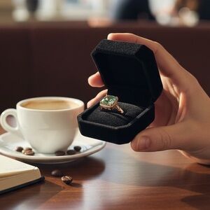 Elegant Gold green Women's Ring